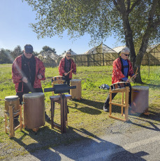 Taiko Drummers on 10K Route